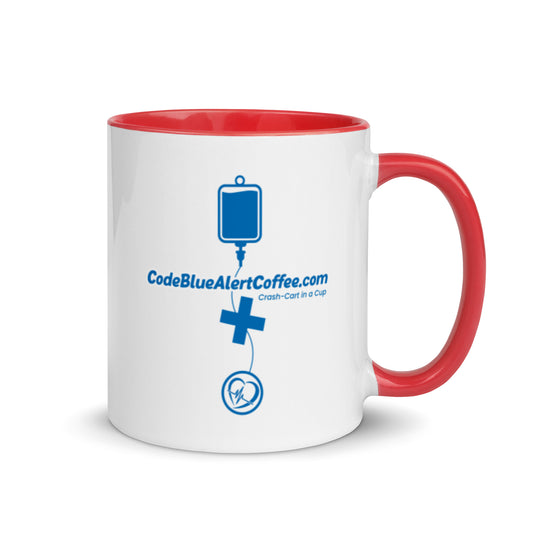 Code Blue Alert Coffee Mug with Color Inside